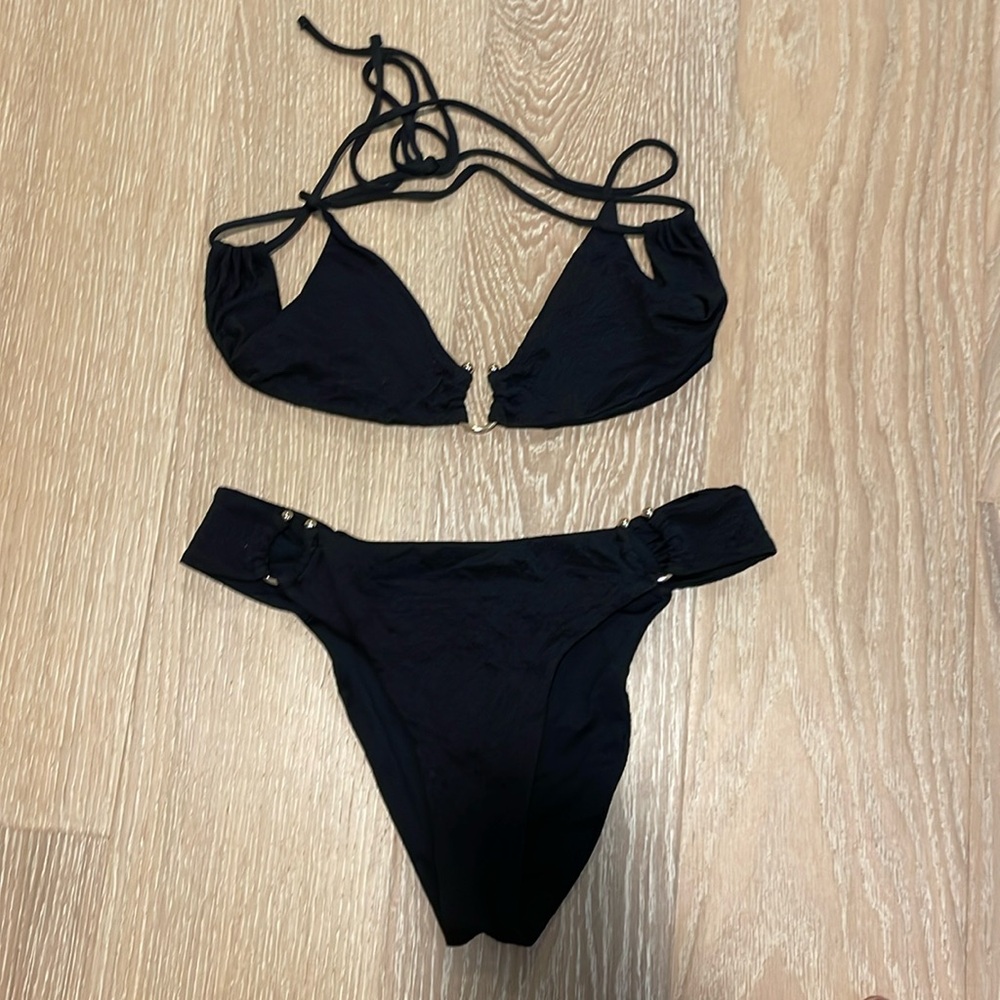 Revel Rey Black Bikini Top & Bottom